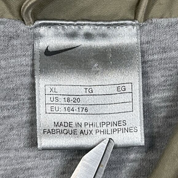 Nike Desert Tan Nylon Windbreaker Vintage 90s Y2K Full Zip Jacket Size XL - Picture 4 of 10